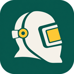WELD mark: a welder's helmet